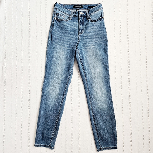 Judy Blue Slim Fit Jeans Size 1(25) No Distressing Straight Skinny Stretch Denim - Picture 3 of 16